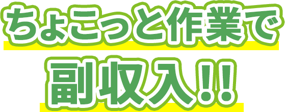ちょこっと作業で副収入‼