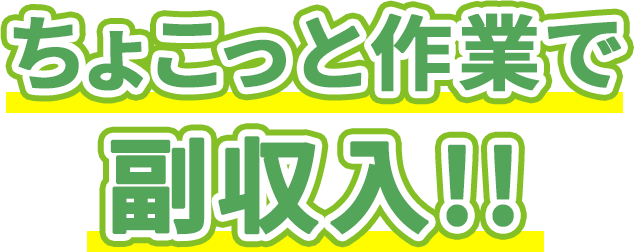 ちょこっと作業で副収入‼